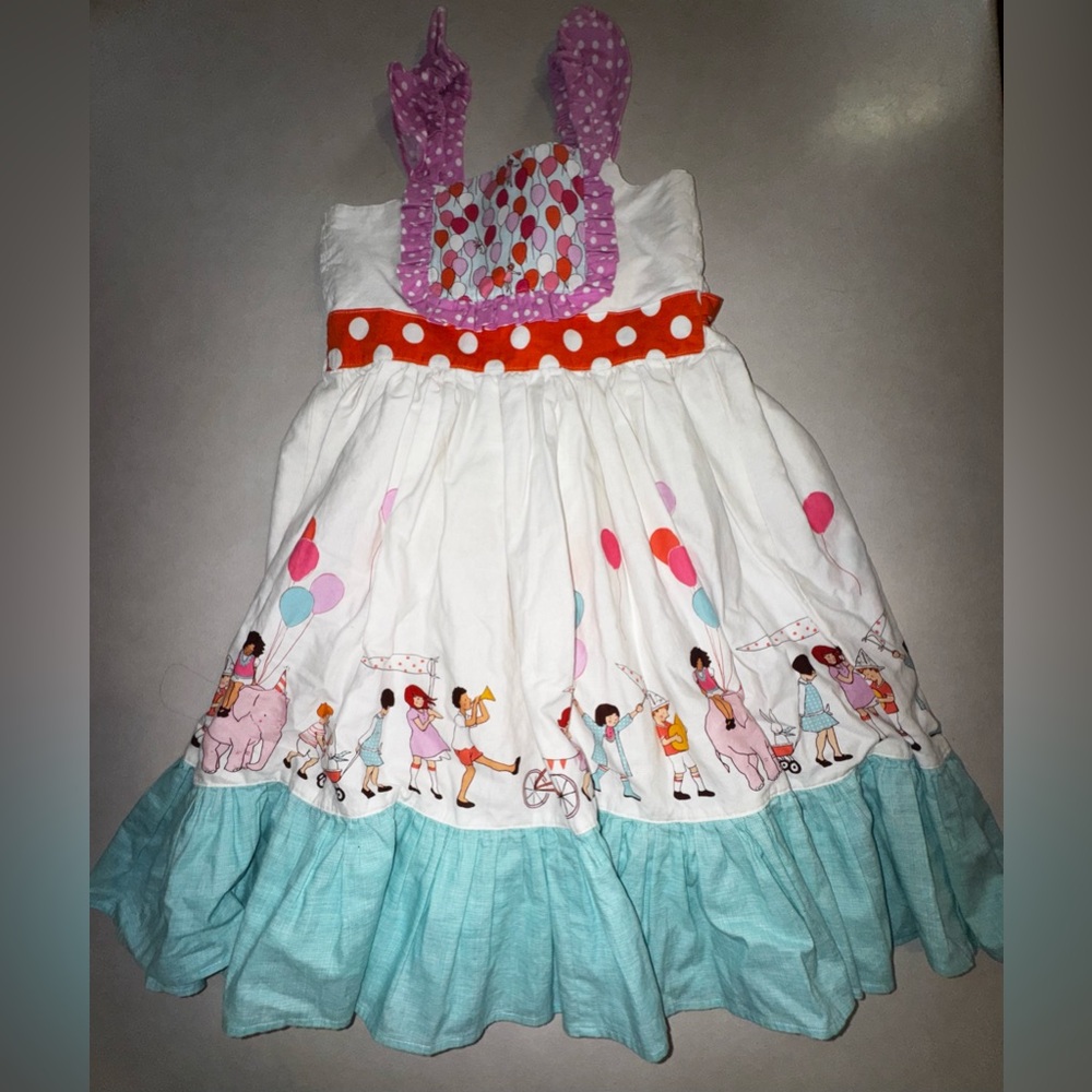 Five Little Monkeys Boutique Dress Size 10 Ruffles Birthday Children Parade